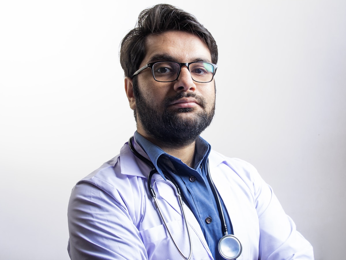 Doctor reviewing patient records