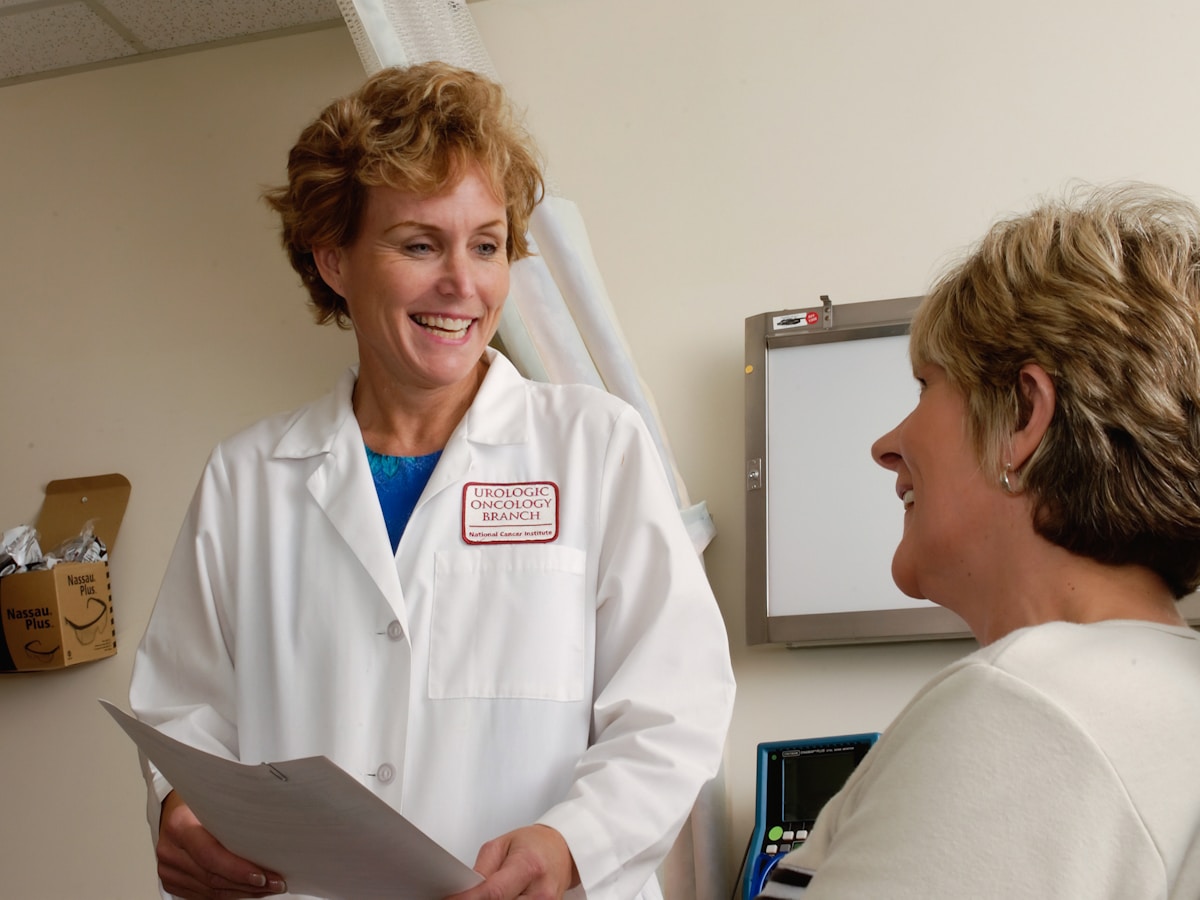 Healthcare professional with a tablet